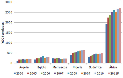 produccion de huevo en africa, el sitio avicola